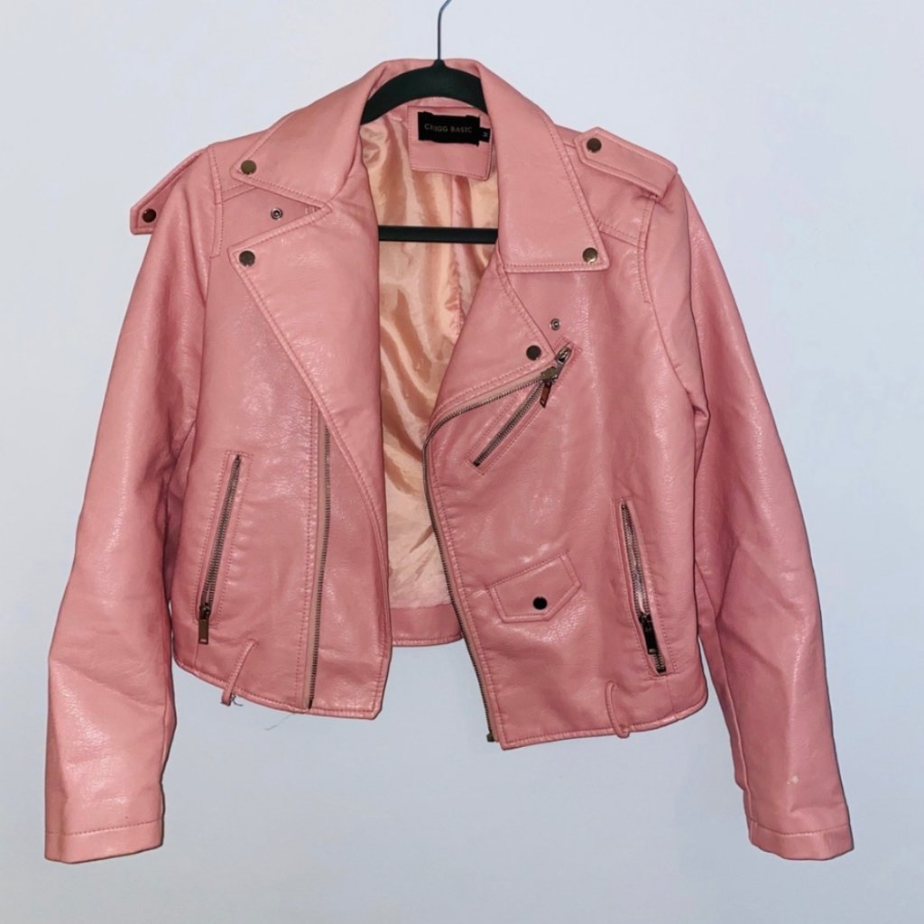 Pink Chigg Basic Leather Jacket